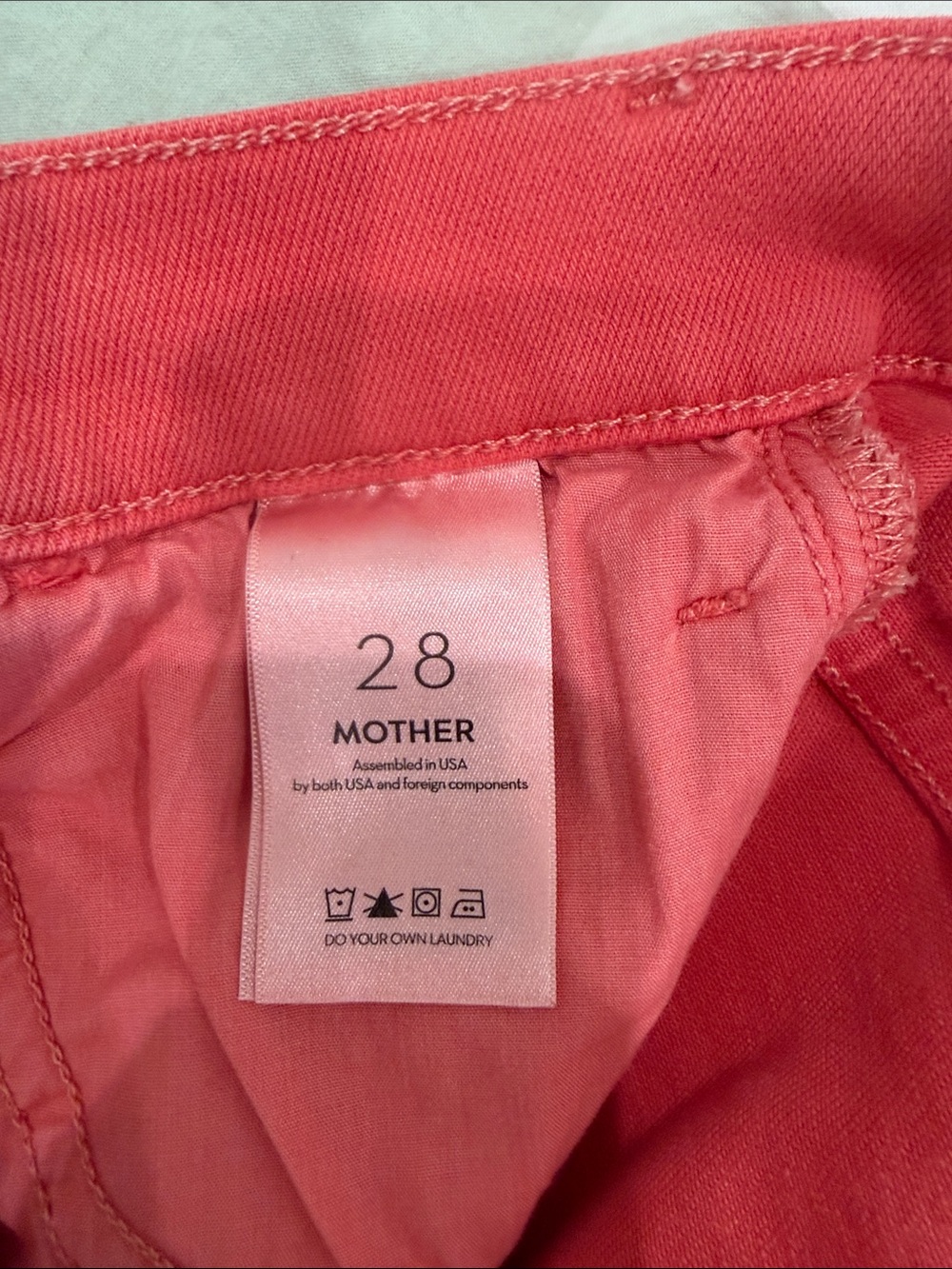 MOTHER Women's Coral-Red Skinny Jeans - Picture 3 of 3